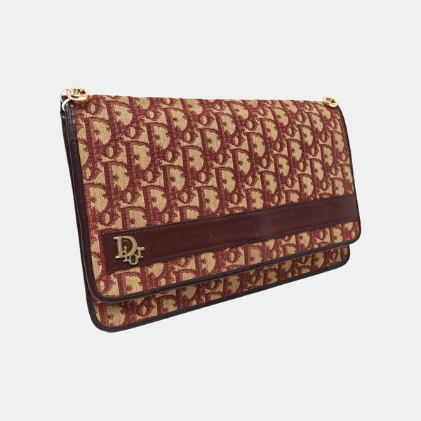 Oblique Canvas Shoulder Bag Red