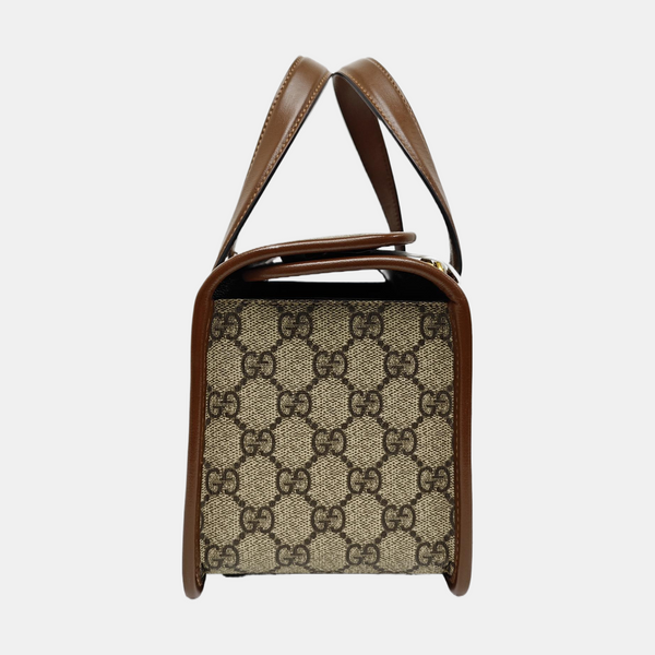 Horsebit 1955 Mini Monogram Coated Canvas Beige
