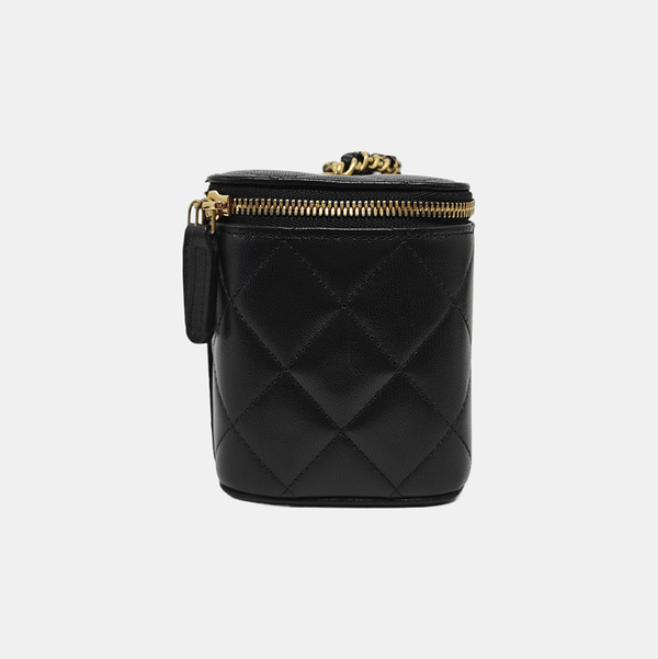 Quilted Lambskin Shoulder Bag Black