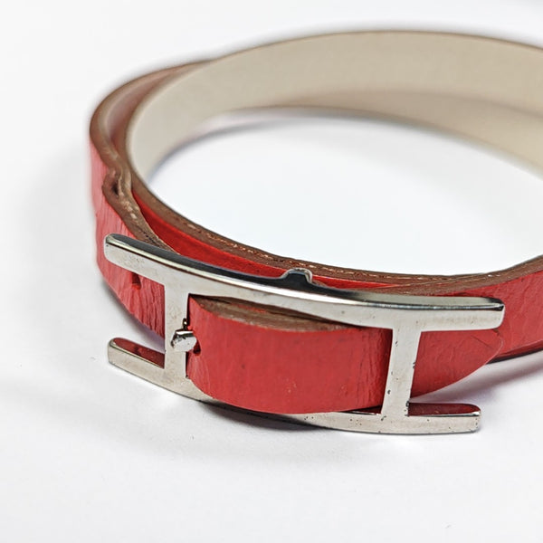 Behapi Leather Red Bangle