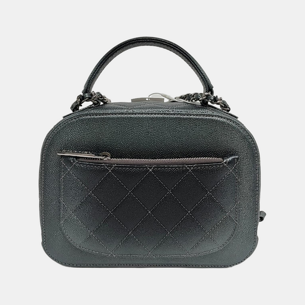 Quilted Grained Calfskin Gray