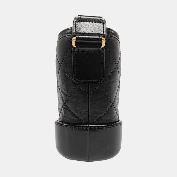 GABRIELLE Small Quilted Vintage Calf Black