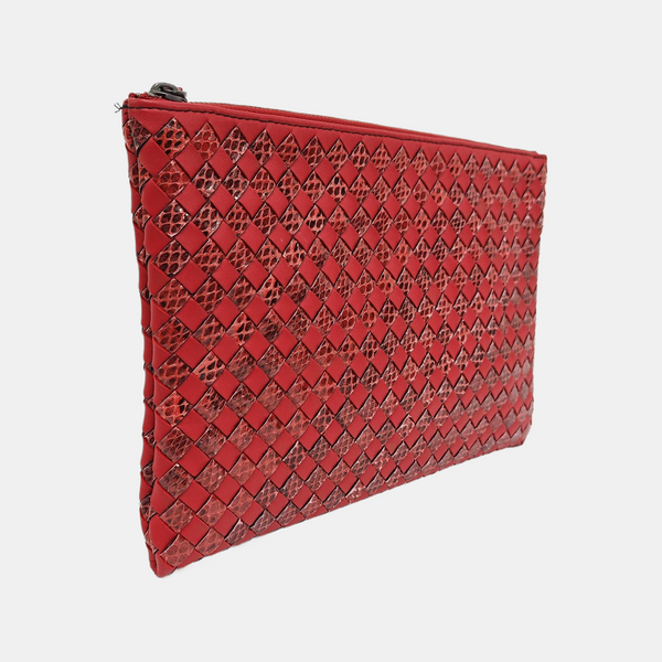 Calfskin Clutch Red