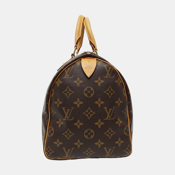 SPEEDY 30 Monogram Coated Canvas Brown