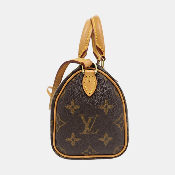 SPEEDY Nano Monogram Coated Canvas Brown