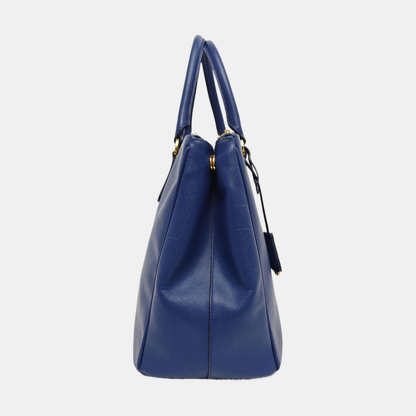 Galleria Large Saffiano Calfskin Blue