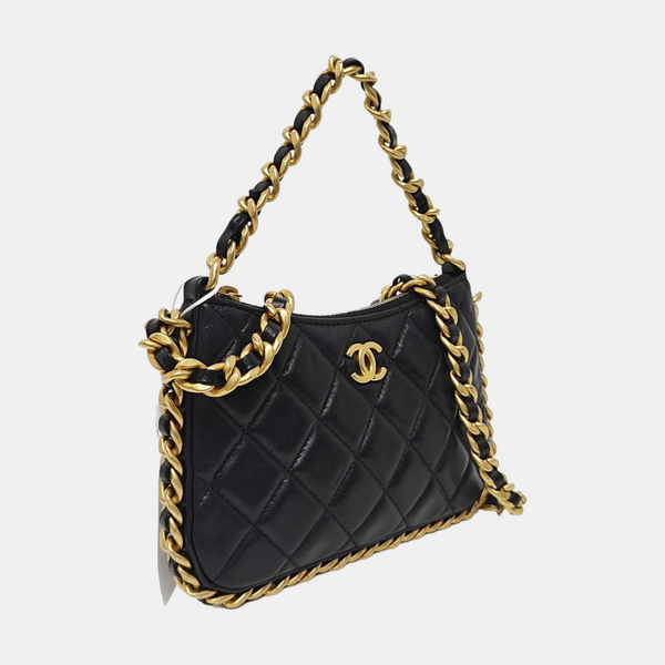 HOBO Small Quilted Lambskin Black