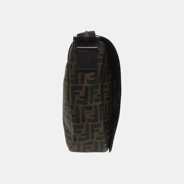 Monogram Coated Canvas Crossbody Bag Brown