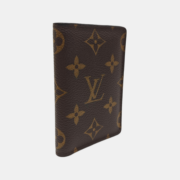 JAMES Monogram Coated Canvas Brown Card Holder