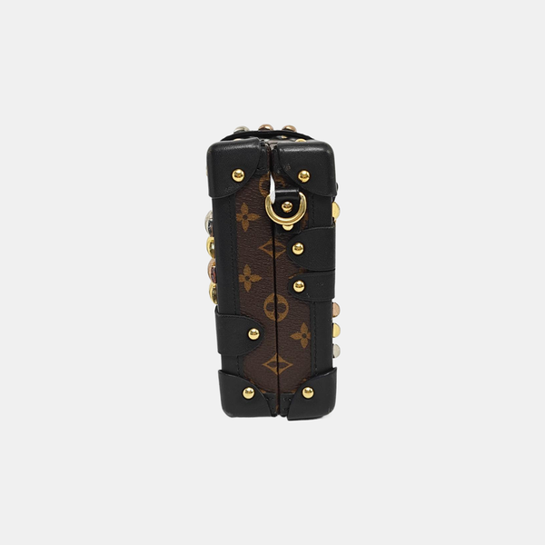 PETITE MALLE Monogram Coated Canvas Brown