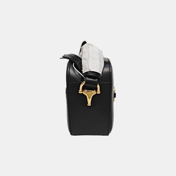 Authenticated pre-owned Horsebit 1955 Small Calfskin Black - Crossbody Bag at Looply