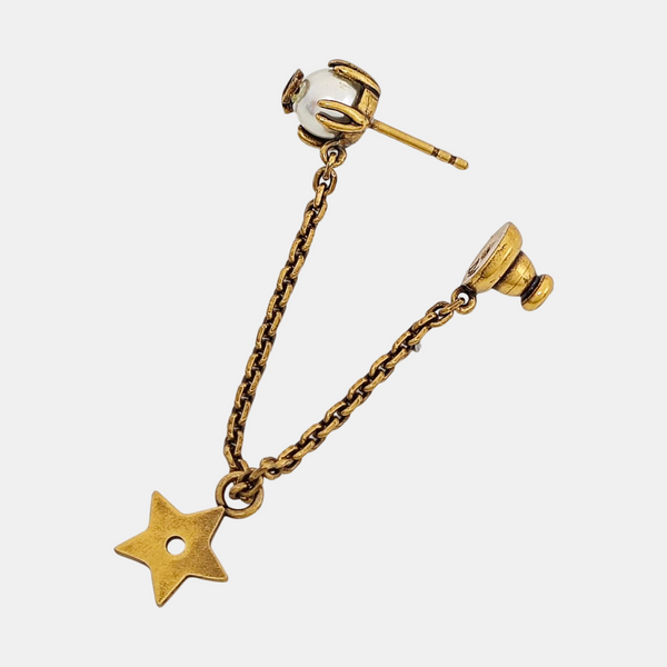 Perles De Désir Metal Gold Stud Earrings