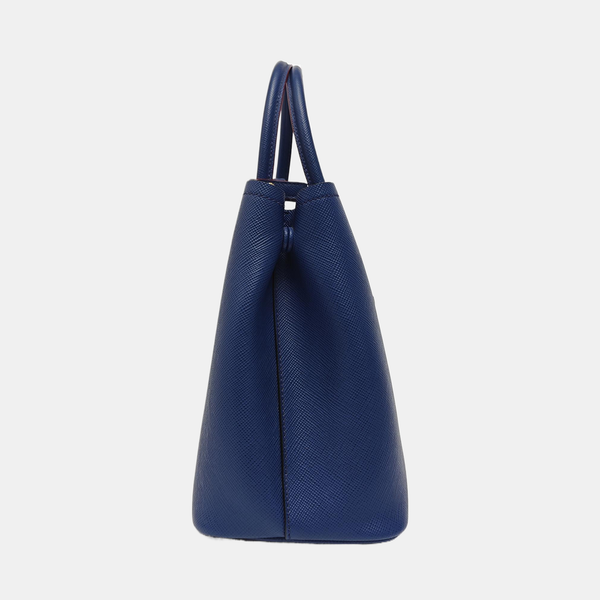 Double Medium Saffiano Calfskin Blue