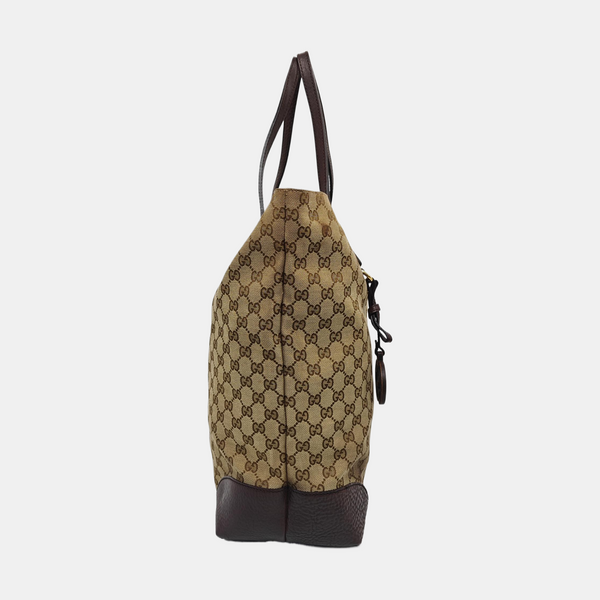 Monogram Canvas Tote Bag Brown