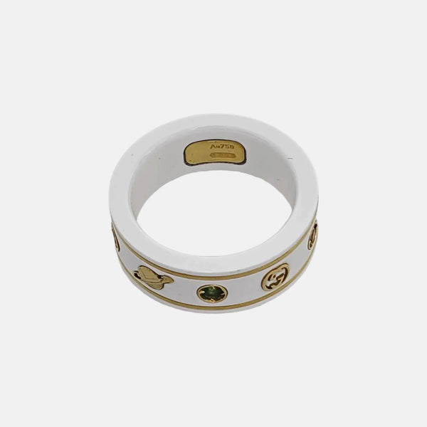 Icon 18k Gold White Ring HK 10