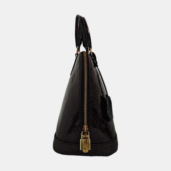 ALMA PM Monogram Patent Leather Red