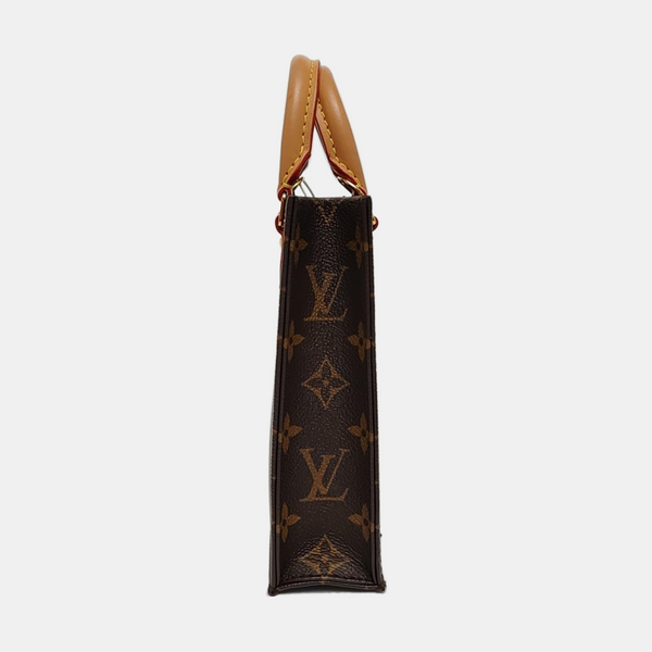SAC PLAT Mini Monogram Coated Canvas Brown