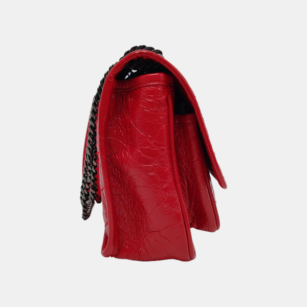 NIKI Small Chevron Calfskin Red