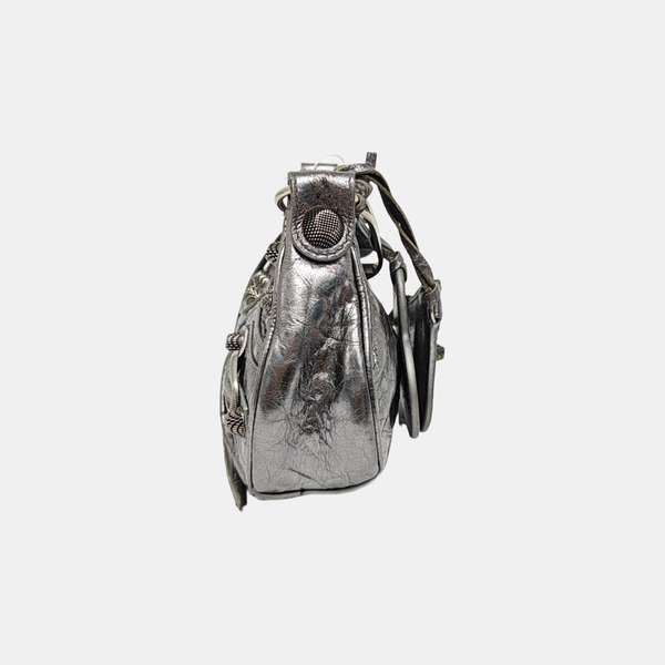 Le Cagole Mini Lambskin Silver