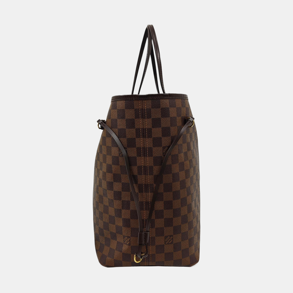 NEVERFULL GM Damier Ebene Coated Canvas Brown