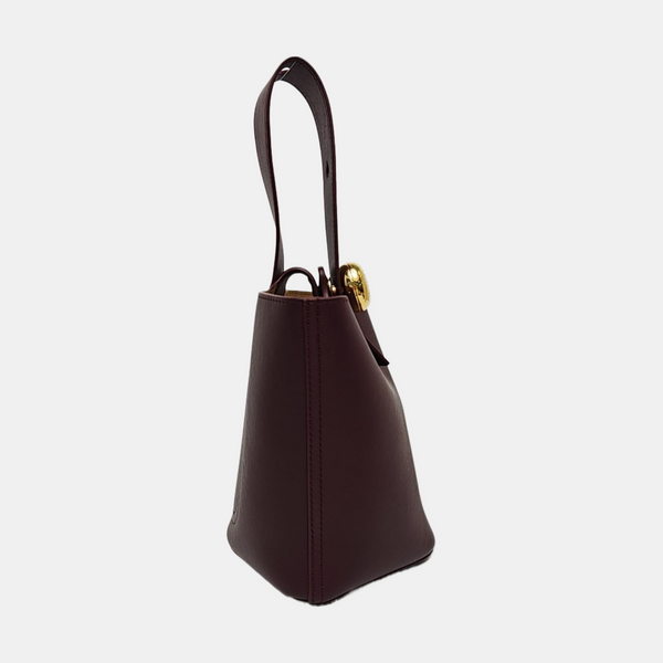 Pebble Bucket Mini Calfskin Red