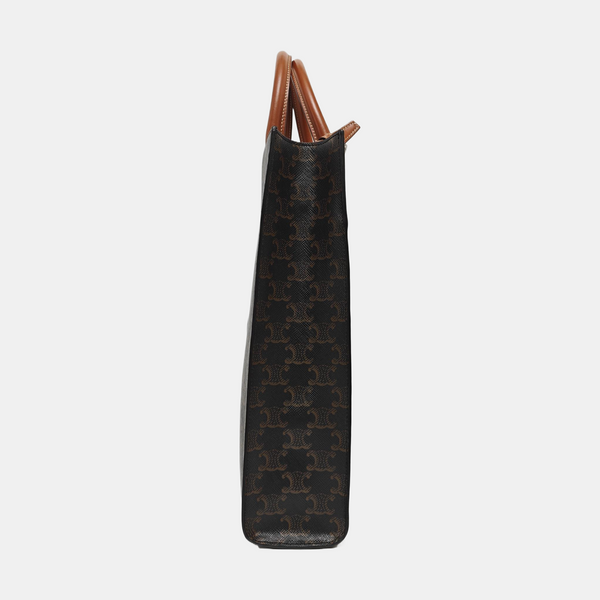 CABAS CELINE Small Coated Canvas Brown