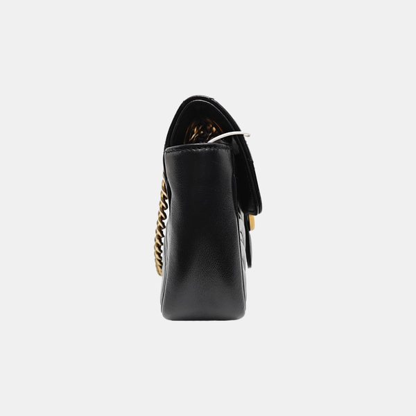GG Marmont Small Quilted Calfskin Black