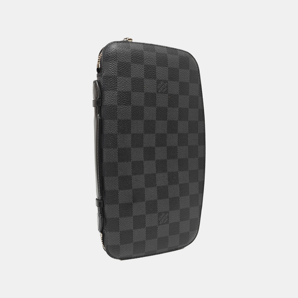 Damier Graphite Coated Canvas Clutch Gray
