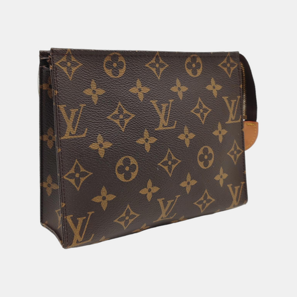 TOILET POCKET 19 Monogram Coated Canvas Brown