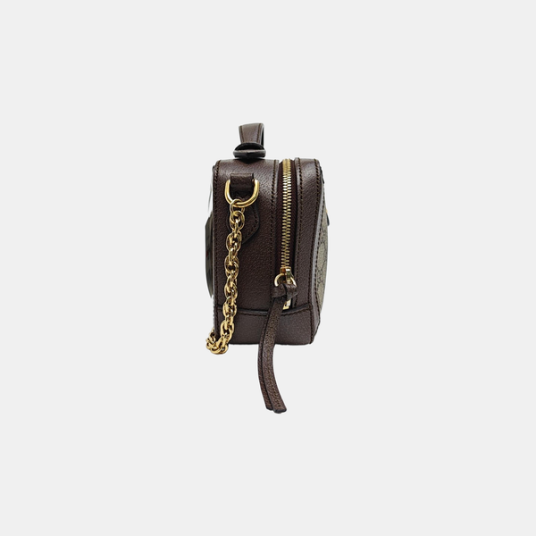 Ophidia Mini Monogram Coated Canvas Beige