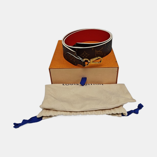 Monogram Leather Brown Bag Strap