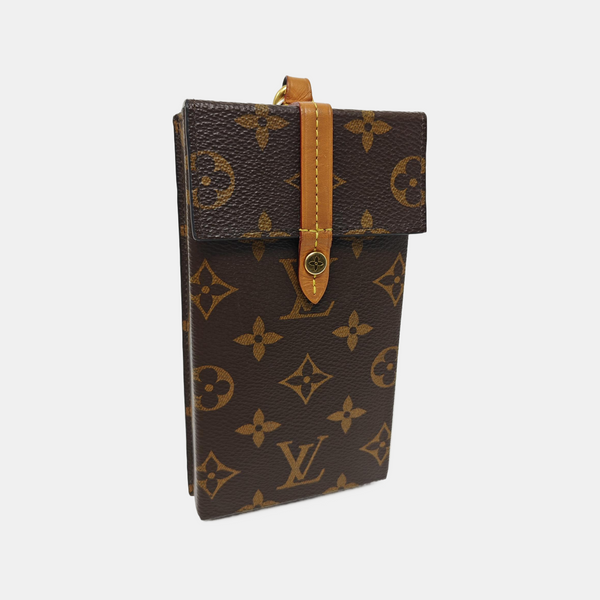Monogram Coated Canvas Top Handle Bag Brown