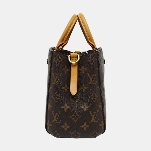 MONTAIGNE BB Monogram Coated Canvas Brown