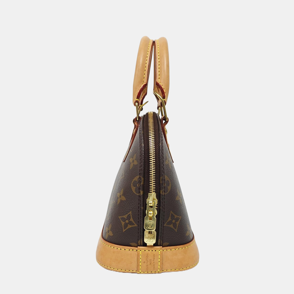 ALMA BB Monogram Coated Canvas Brown