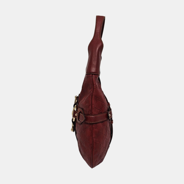 Monogram Calfskin Shoulder Bag Red