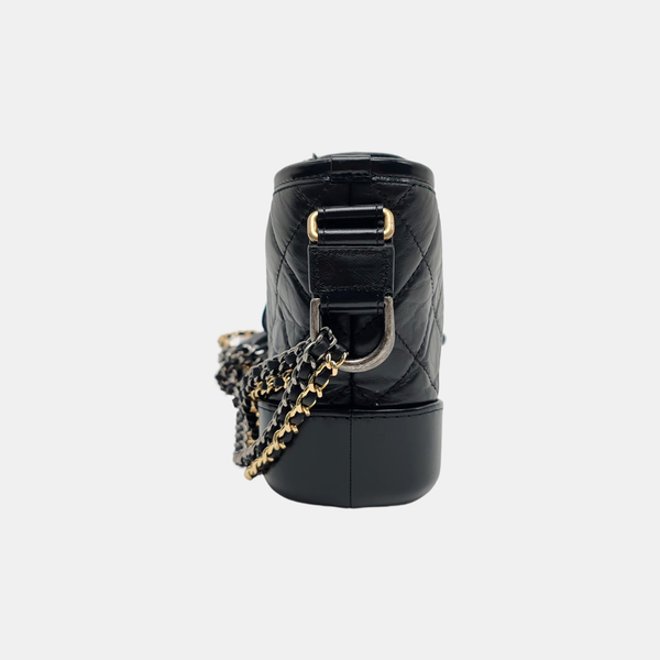 GABRIELLE Small Quilted Calfskin Black