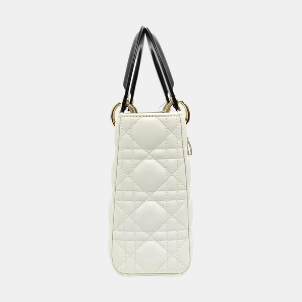 Lady Dior Small Cannage Lambskin White