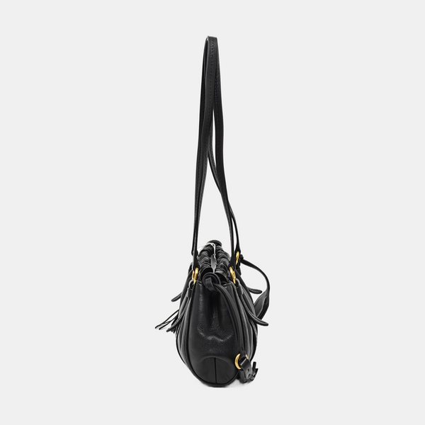 Lambskin Shoulder Bag Black