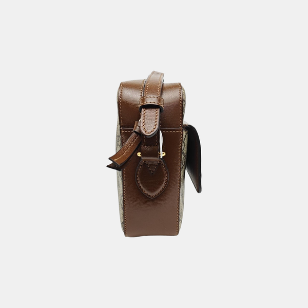 Horsebit 1955 Small Coated Canvas Beige