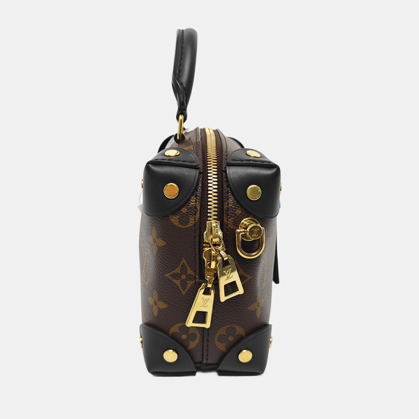 PETITE MALLE Monogram Coated Canvas Brown