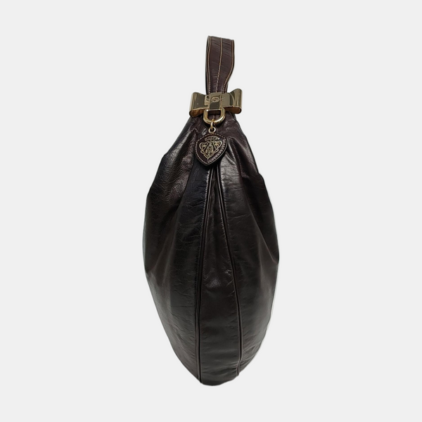 Calfskin Shoulder Bag Brown
