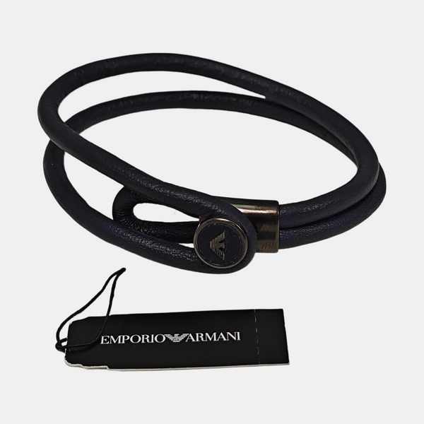 Leather Blue Bangle