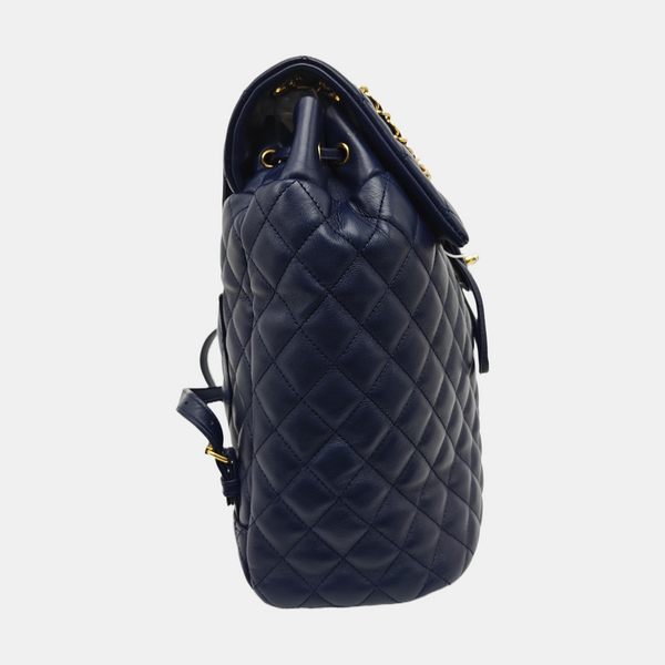 URBAN SPIRIT Large Quilted Lambskin Blue