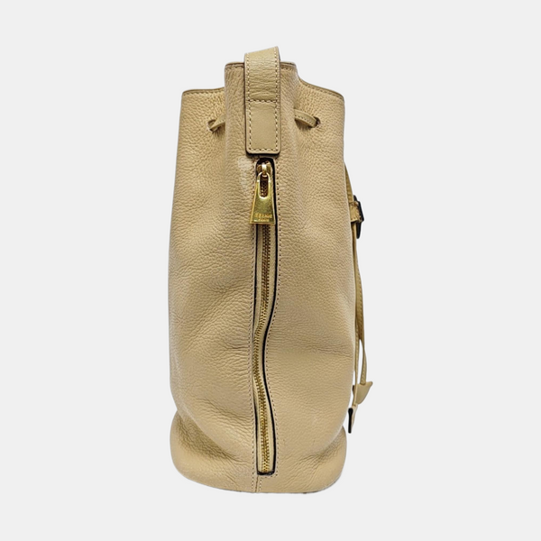 Calfskin Shoulder Bag Beige