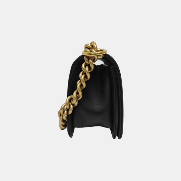 BOY CHANEL Small Quilted Calfskin Black