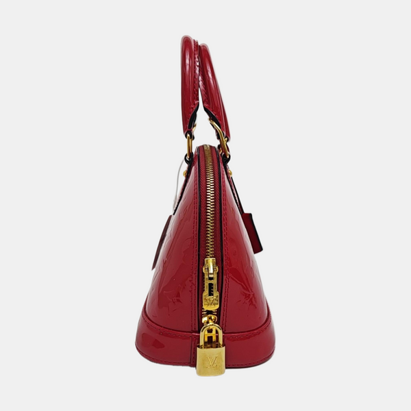 ALMA BB Monogram Patent Leather Red
