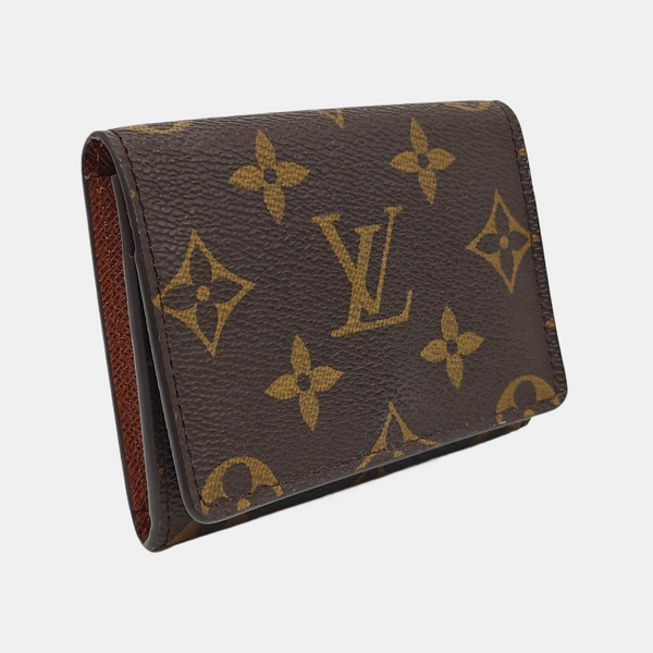 ENVELOPPE Monogram Coated Canvas Brown Card Holder