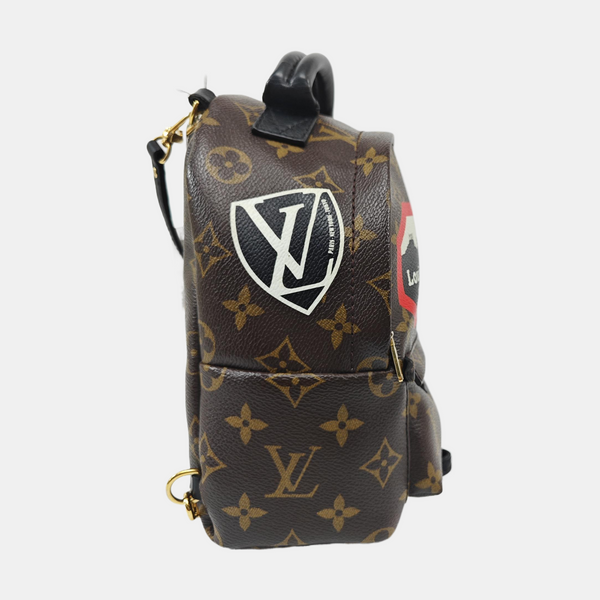 PALM SPRINGS Mini Monogram Coated Canvas Brown