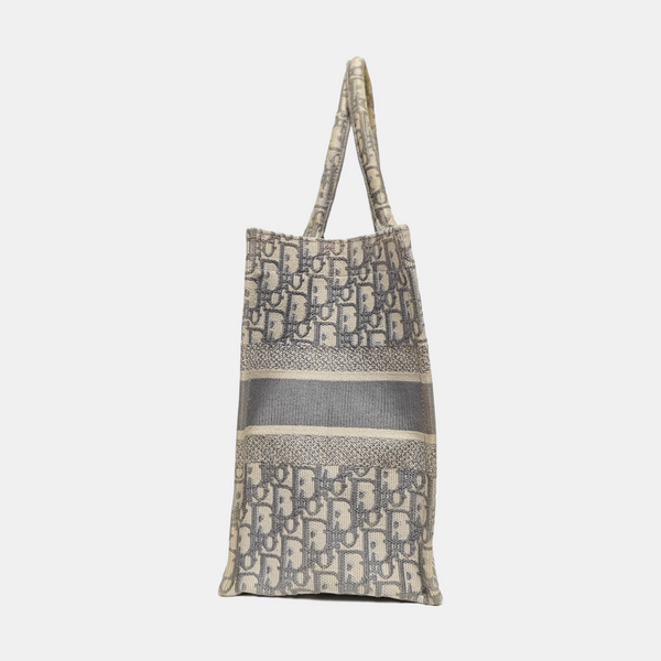 Authenticated pre-owned Book Tote Medium Oblique Canvas Gray - Tote Bag at Looply