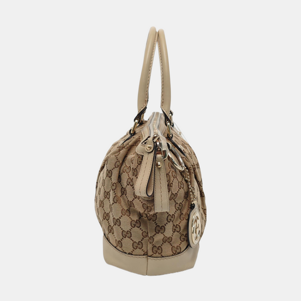 Sukey Monogram Canvas Beige